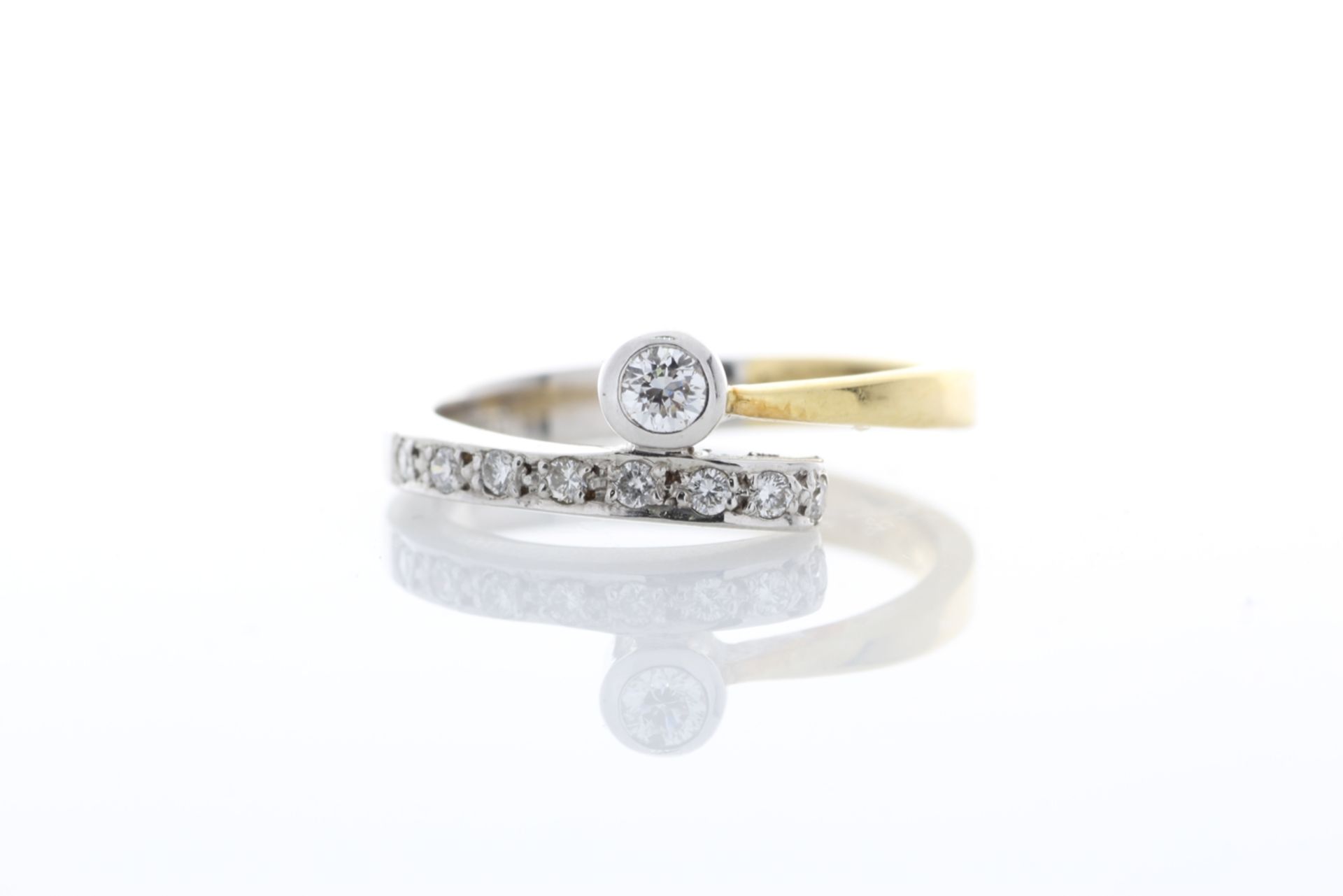 18k Stone Set Shoulders Diamond Ring 0.11 Carats - Image 5 of 5