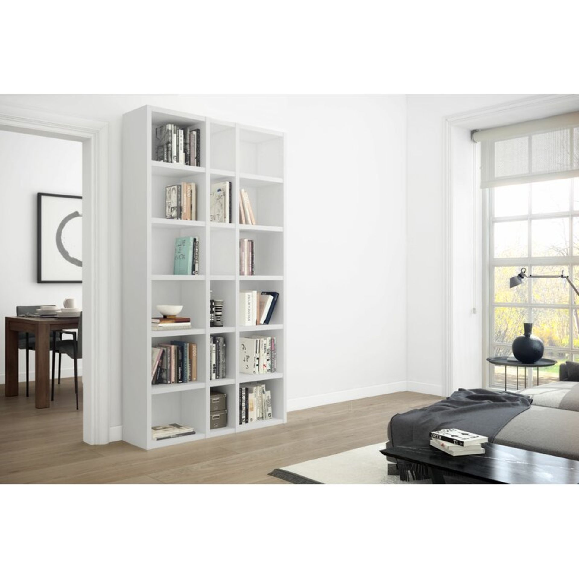 Jena fitted bookcase 6 packs 221.3cm height approx 220cm length - Image 3 of 6
