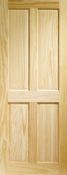 XL Joinery Edwardian 4 Panel Internal Vertical Grain Pine Door 78" x 33" x 35mm (1981 x 838 x 35mm)