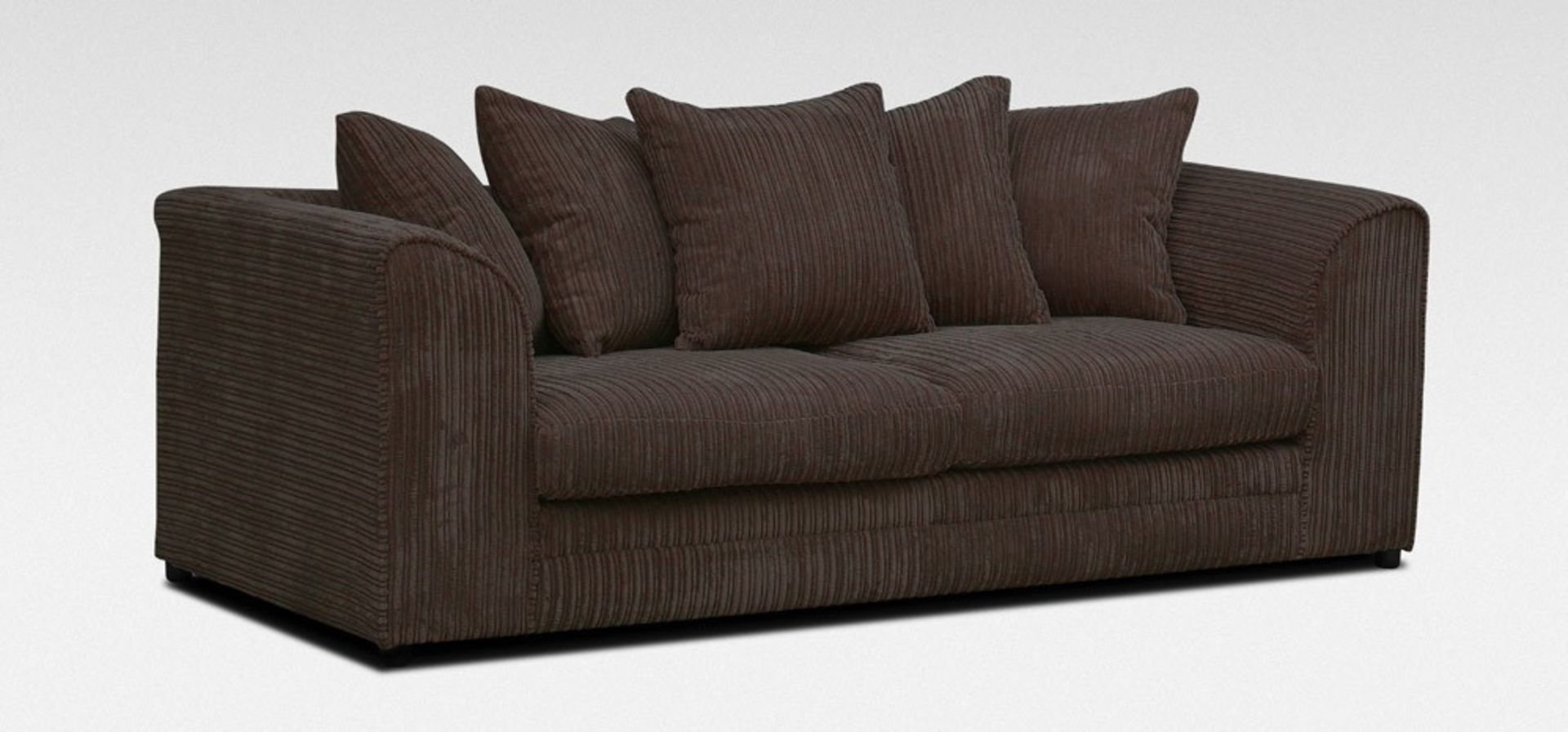 Dylan Fabric Sofa 3 Seater Chocolate Jumbo Cord