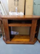 Brown Mahogany Corner Media Console Cabinet