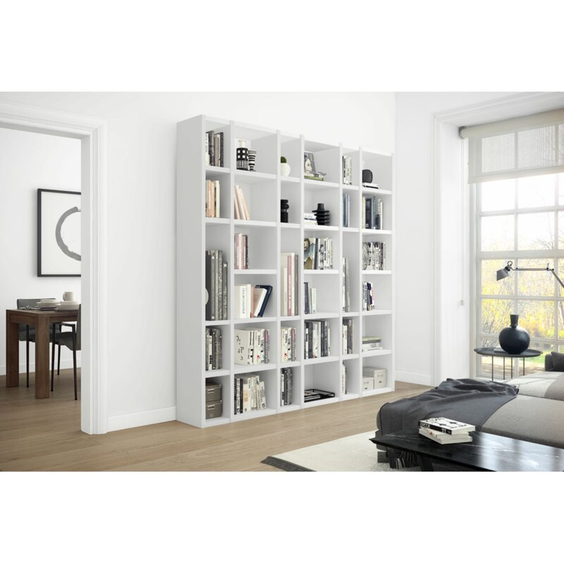 Jena fitted bookcase 6 packs 221.3cm height approx 220cm length