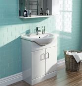 Salerno Eden White 650 Vanity Unit (MODW6501)