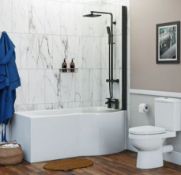 P Shape Shower Bath RH 1500 x 850 (NCEVE1585R). BATH ONLY