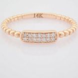 14 kt. Pink gold - Ring - 0.07 Ct. Diamond