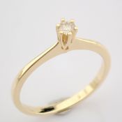 14 Yellow Gold Diamond Solitaire Ring