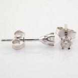 14 kt. White gold - Earrings - 0.22 Ct. Diamond