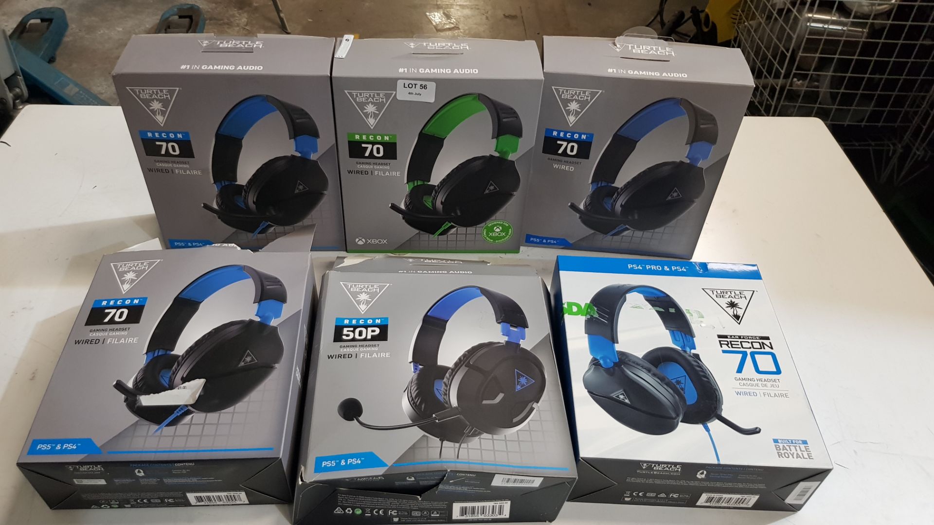 6x Mixed Turtle Beach Wired Gaming Headsets. 4x Recon 70 PS4 PS5. 1x Recon 70 Xbox. 1x Recon 50P PS - Image 4 of 4