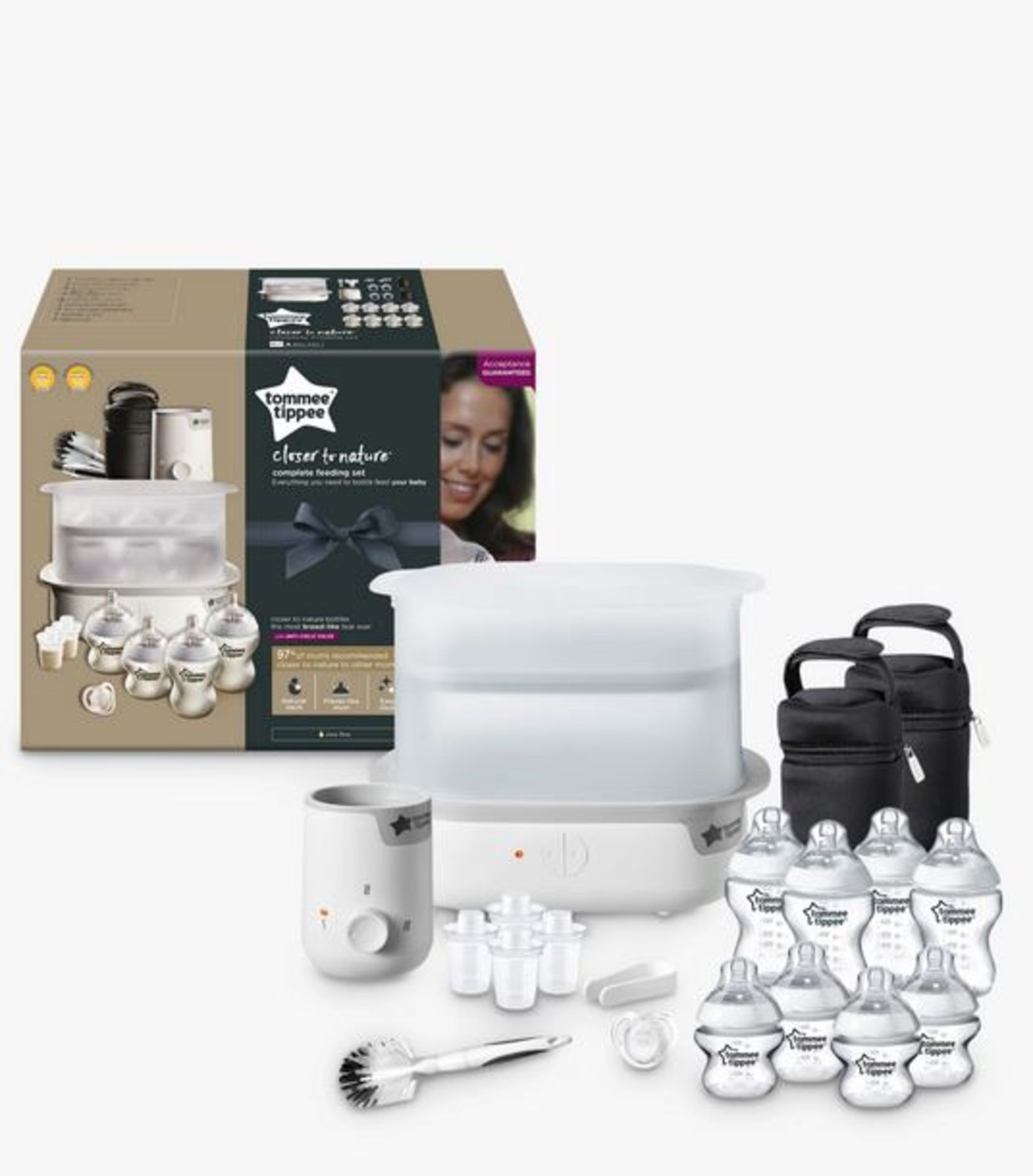 (R9K) 2x Tommee Tippee Closer To Nature Complete Feeding Set.