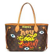 Louis Vuitton X Year Zero London Hand-Painted ‘Hey Good Lookin’ Brown Monogram Coated Canvas Pm