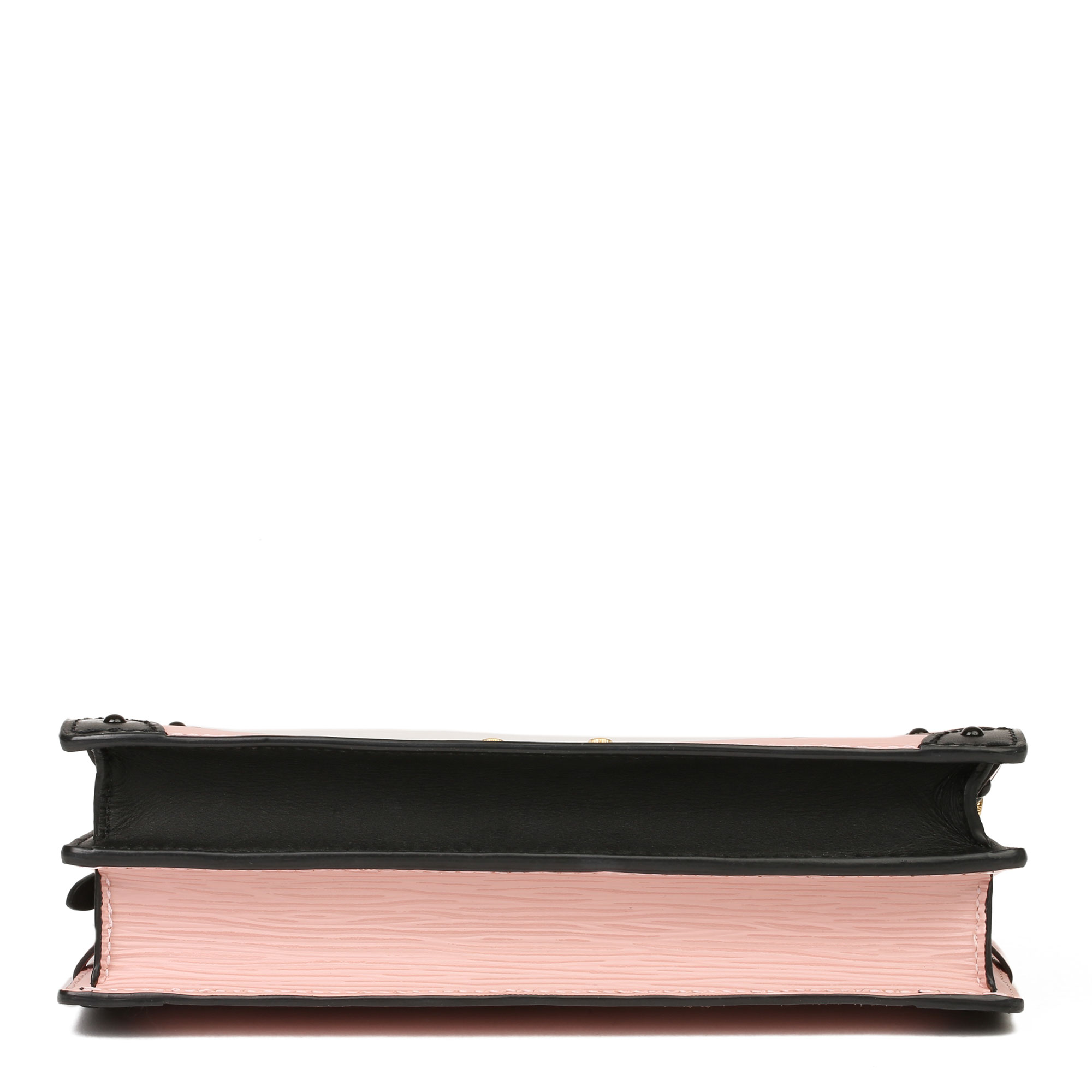 Louis Vuitton Rose Ballerine Epi Leather & Black Calfskin Leather Trunk Clutch - Image 9 of 12