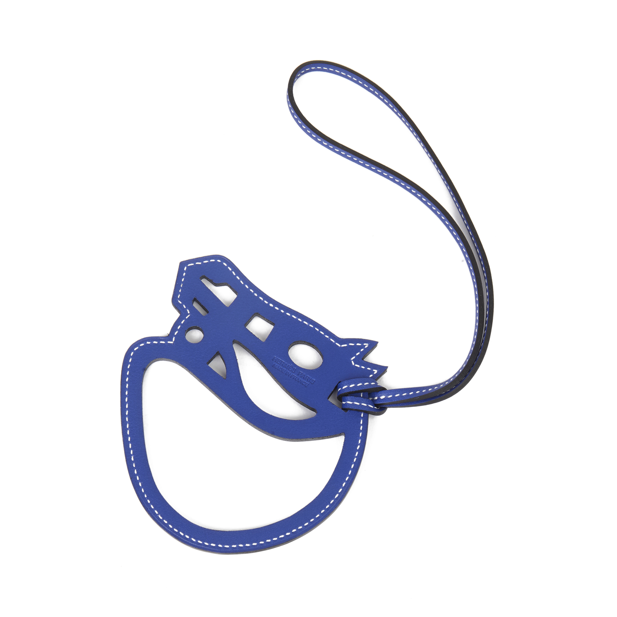 Hermès Bleu Electric Swift Leather Paddock Cheval Charm - Image 5 of 5