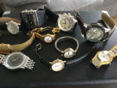 Collection Of 10 Ladies & Gents Wristwatches - Accurist, Constant Etc (Gs19)