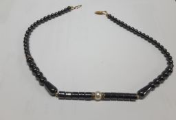 Vintage Black Spinel/Hematite Necklace