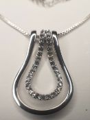 Vip Silver Plated Crystal Pendant & Necklace