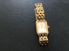 Rotary Gold Plated Ladies Wristwatch (Gs14)