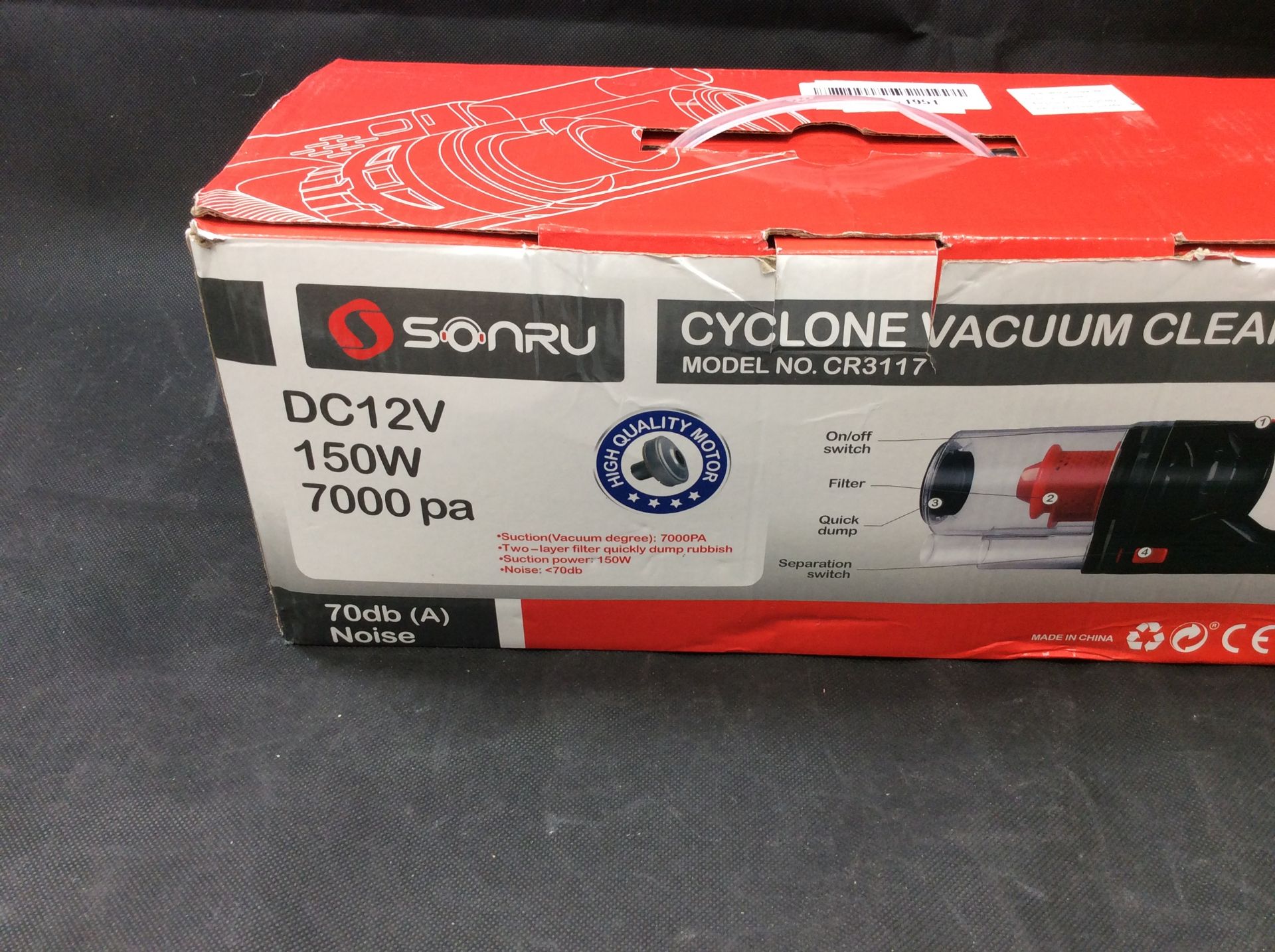 Sonru cyclone vacuum cleaner CR3117 - Image 2 of 3