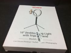 Wonew 10' desktop ring light with tripod stand ZJO2