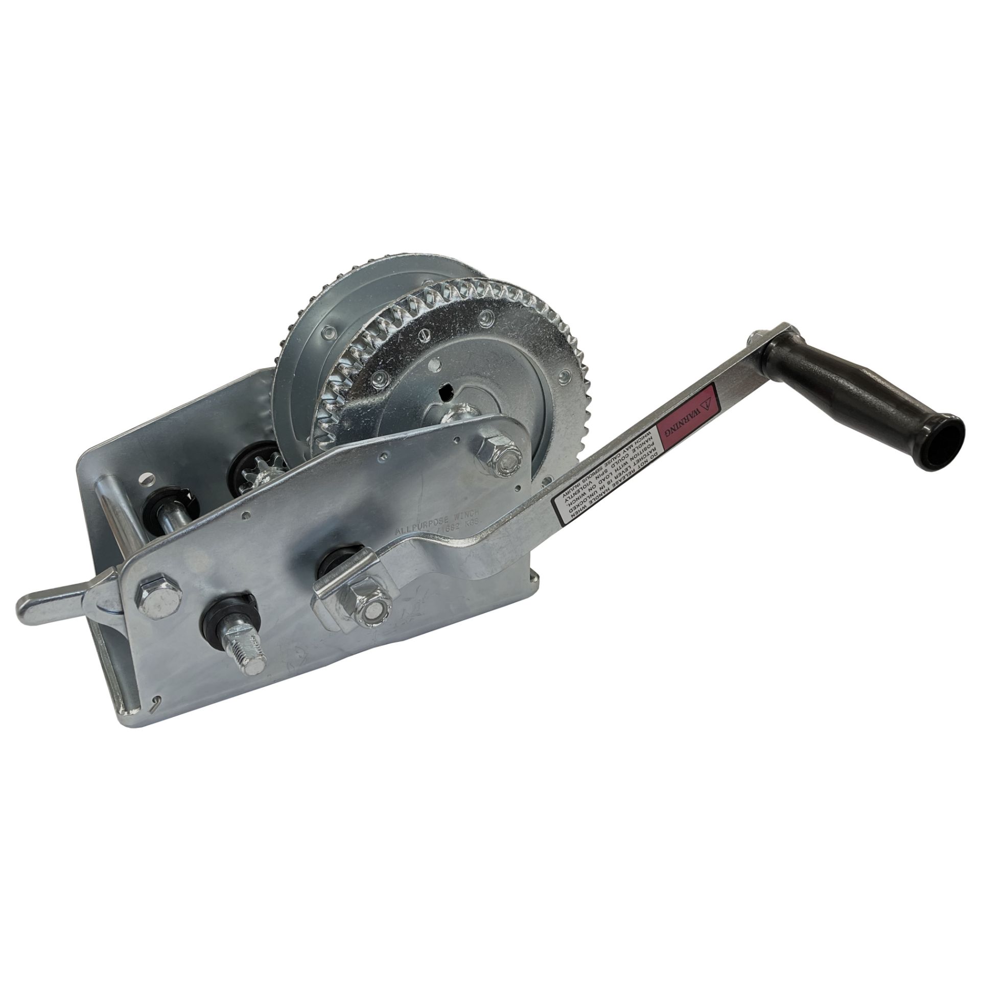 10 X 2500Lbs Zinc Plated Hand Winch (Not For Lifting) (Hw25)