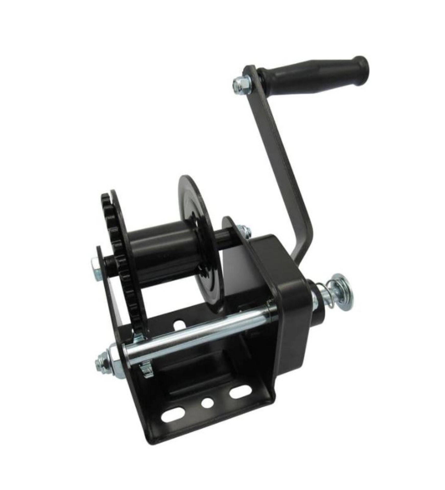 2 X 2000Lbs Black Hand Winch With Brake (Not For Lifting) (Hwb20)