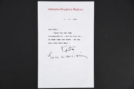 KATHERINE HEPBURN Original signature