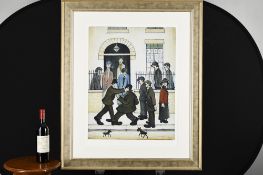 L.S. Lowry Limited Edition titled "A Fight c1935"