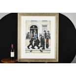 L.S. Lowry Limited Edition titled "A Fight c1935"