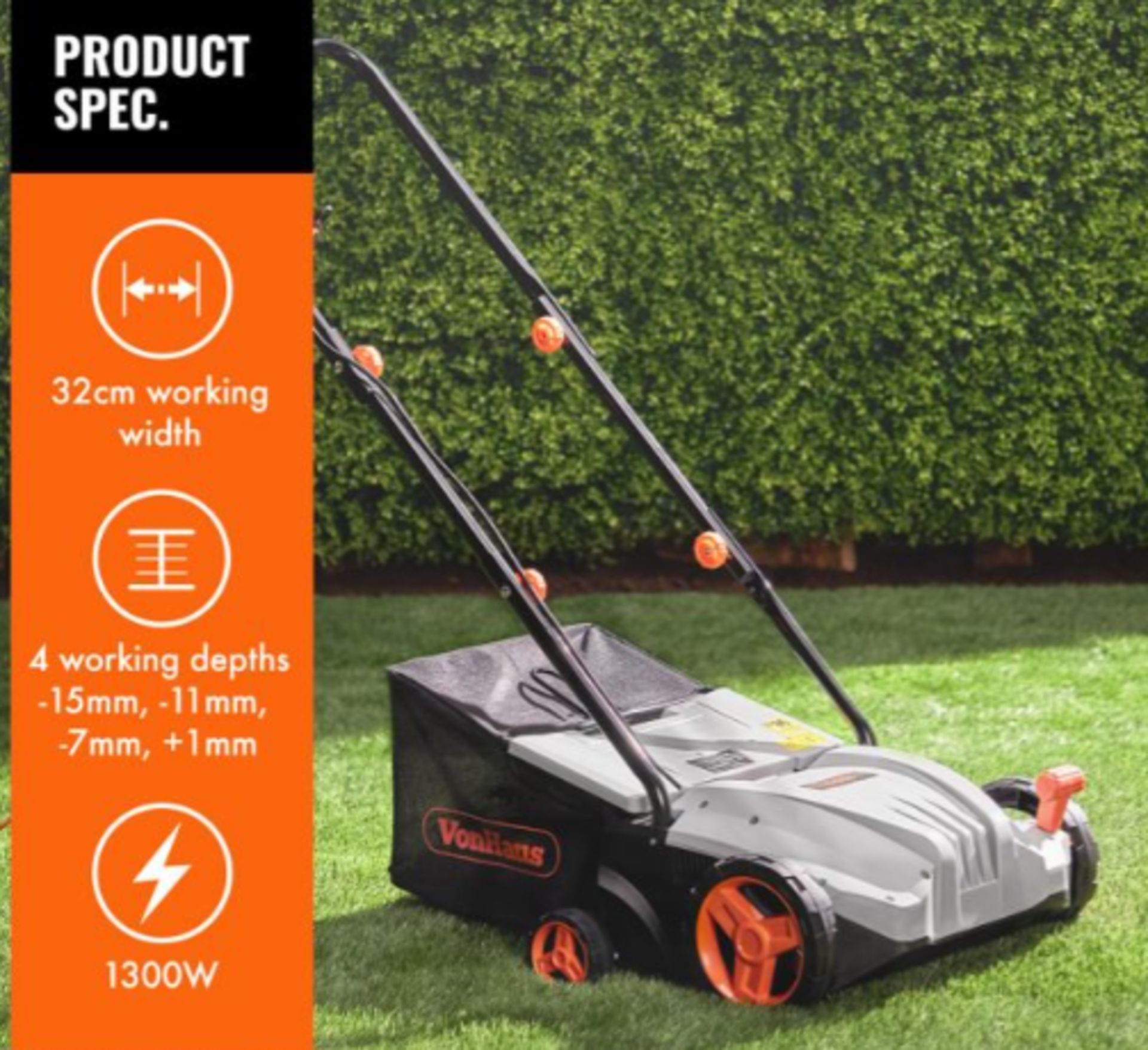 1300W Lawn Rake