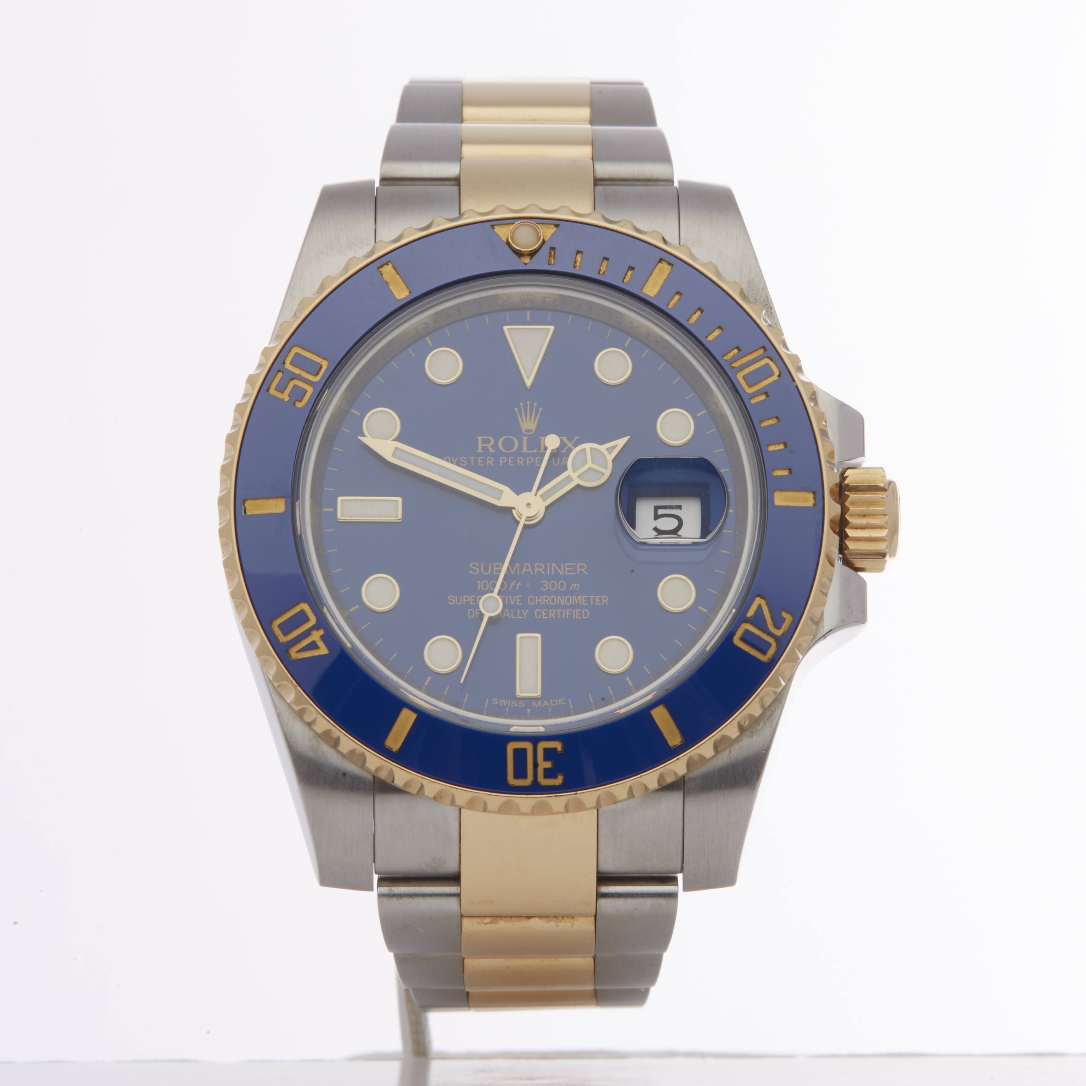 Rolex Submariner Date 116613LB Men Yellow Gold & Stainless Steel Watch