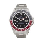 Rolex GMT-Master II 16760 Men Stainless Steel Fat Lady Coke Watch