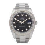 Rolex Datejust 41 126334 Men White Gold & Stainless Steel Diamond Watch