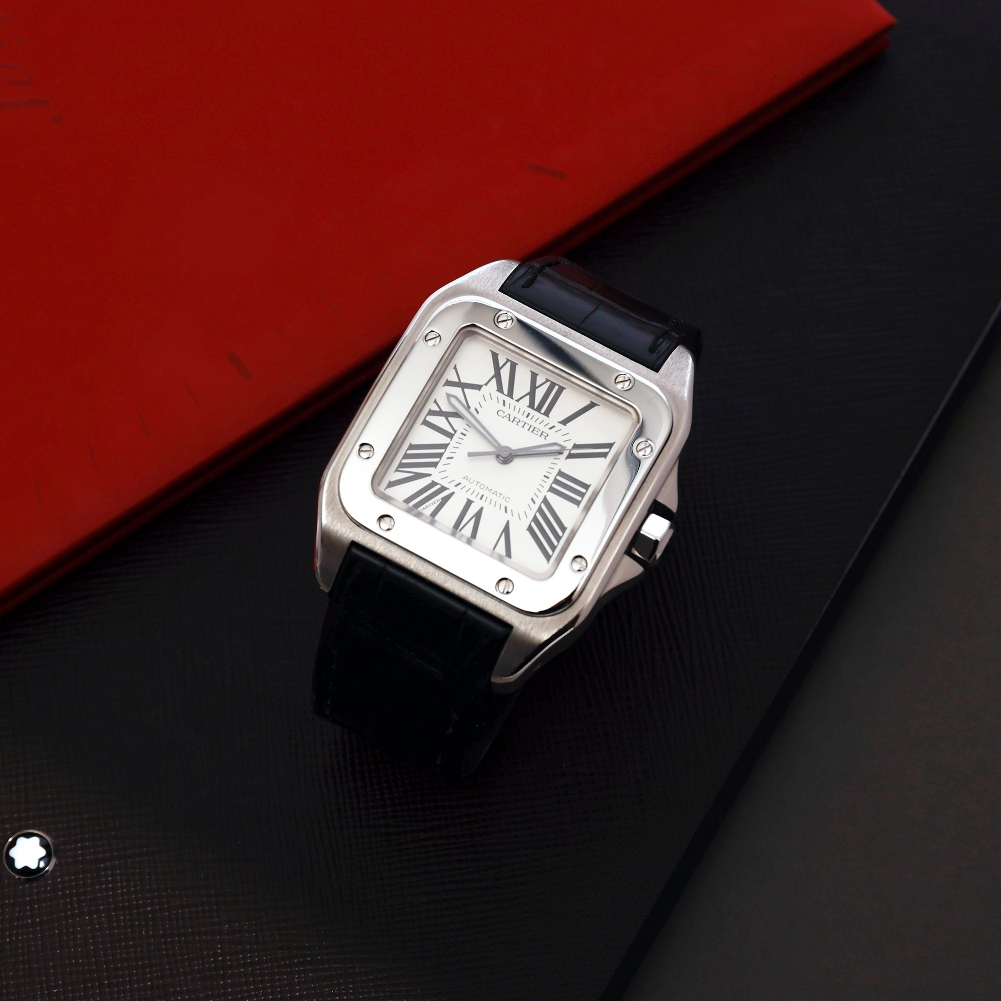 Cartier Santos 100 2656 or W20073X8 Men Stainless Steel Watch - Image 2 of 10