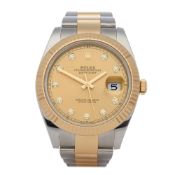 Rolex Datejust 41 126333 Men Yellow Gold & Stainless Steel Diamond Watch