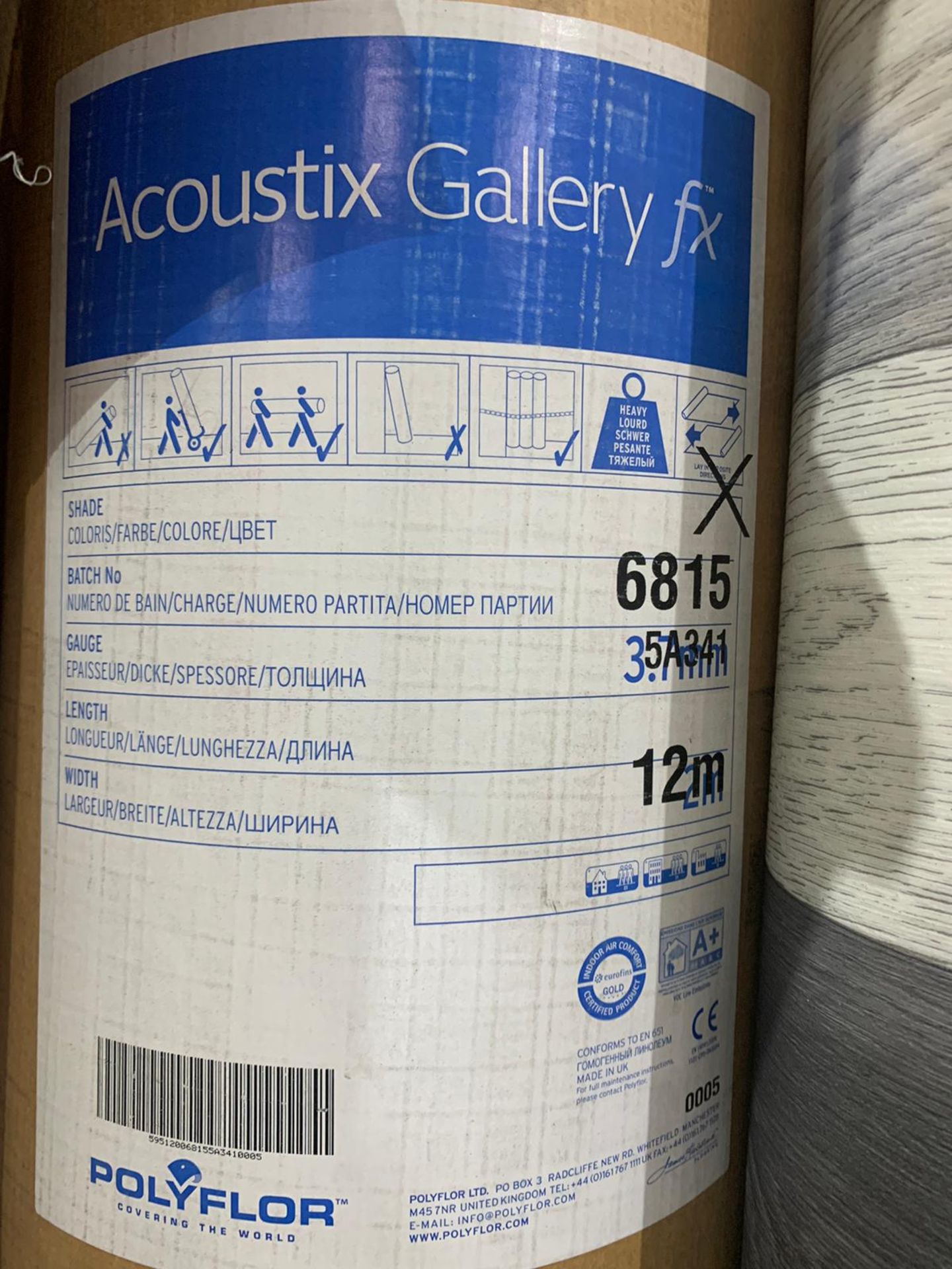 10x2m roll Polyflor Acoustix Gallert FX colour 6815