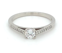 Diamond Engagement Ring, Platinum, Gia Certificate.