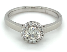 Diamond Engagement Ring Set In Platinum