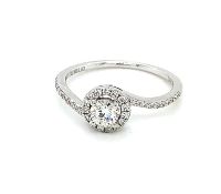Diamond Engagement Ring Set 18K White Gold