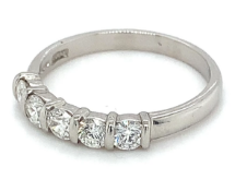Diamond 5 Stone Platinum Ring