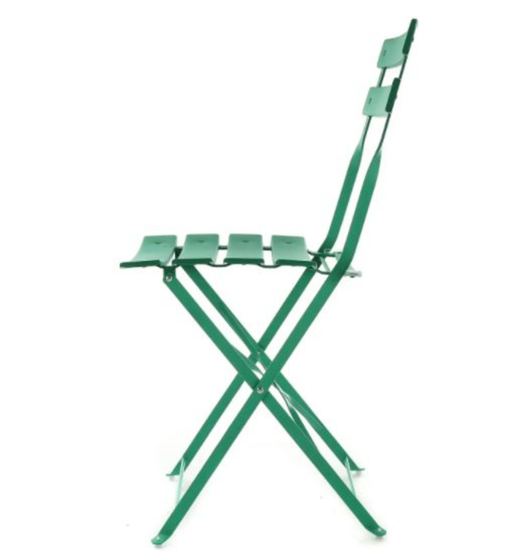 (R8A) 1x Lazio Bistro Set Green RRP £85. Powder Coated Steel Frame. Foldable Units For Easy Storag - Image 3 of 7