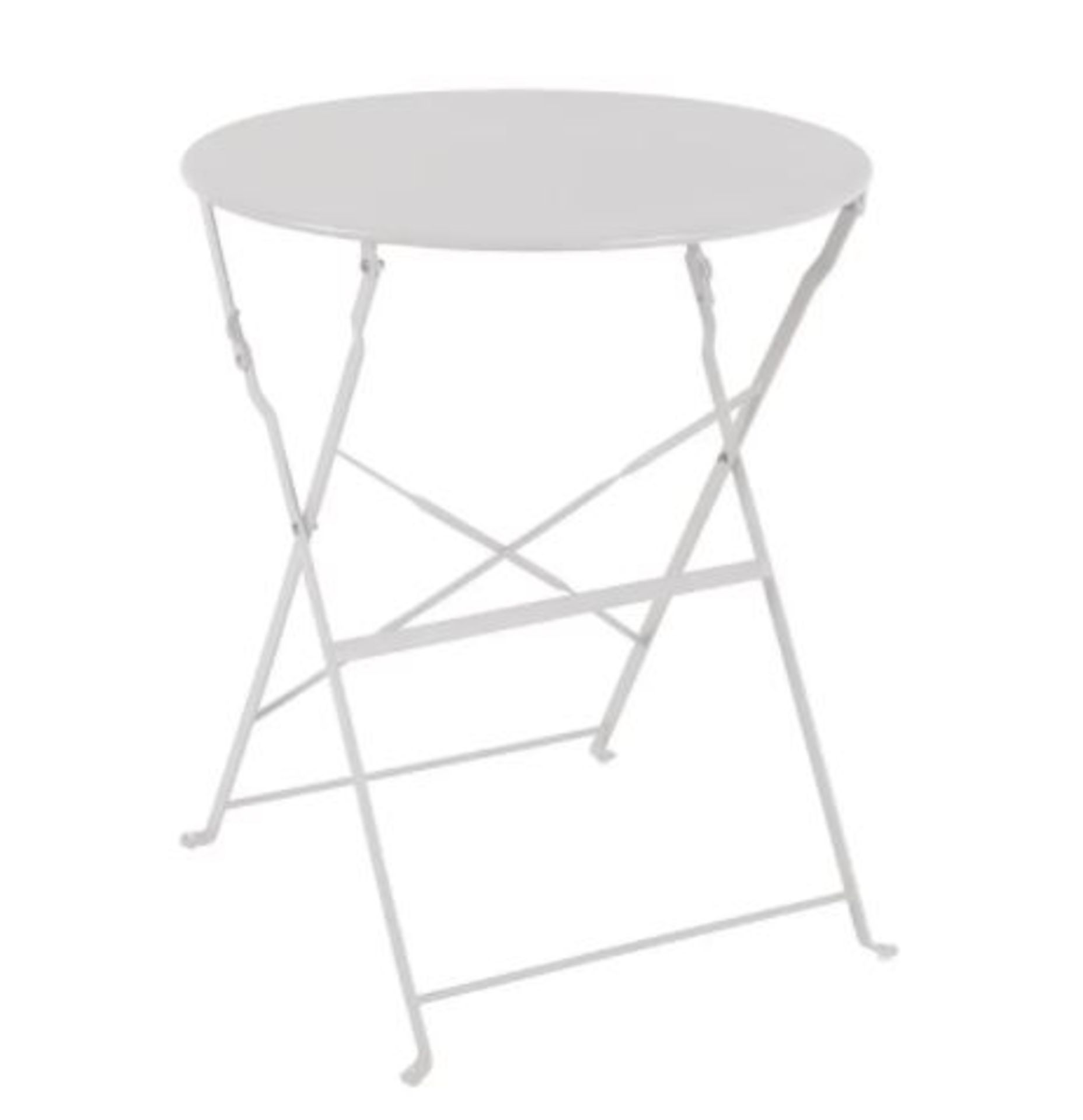 (R8A) 1x Lazio Bistro Set Grey RRP £85. Powder Coated steel Frame. Foldable Units For Easy Storage - Image 5 of 9