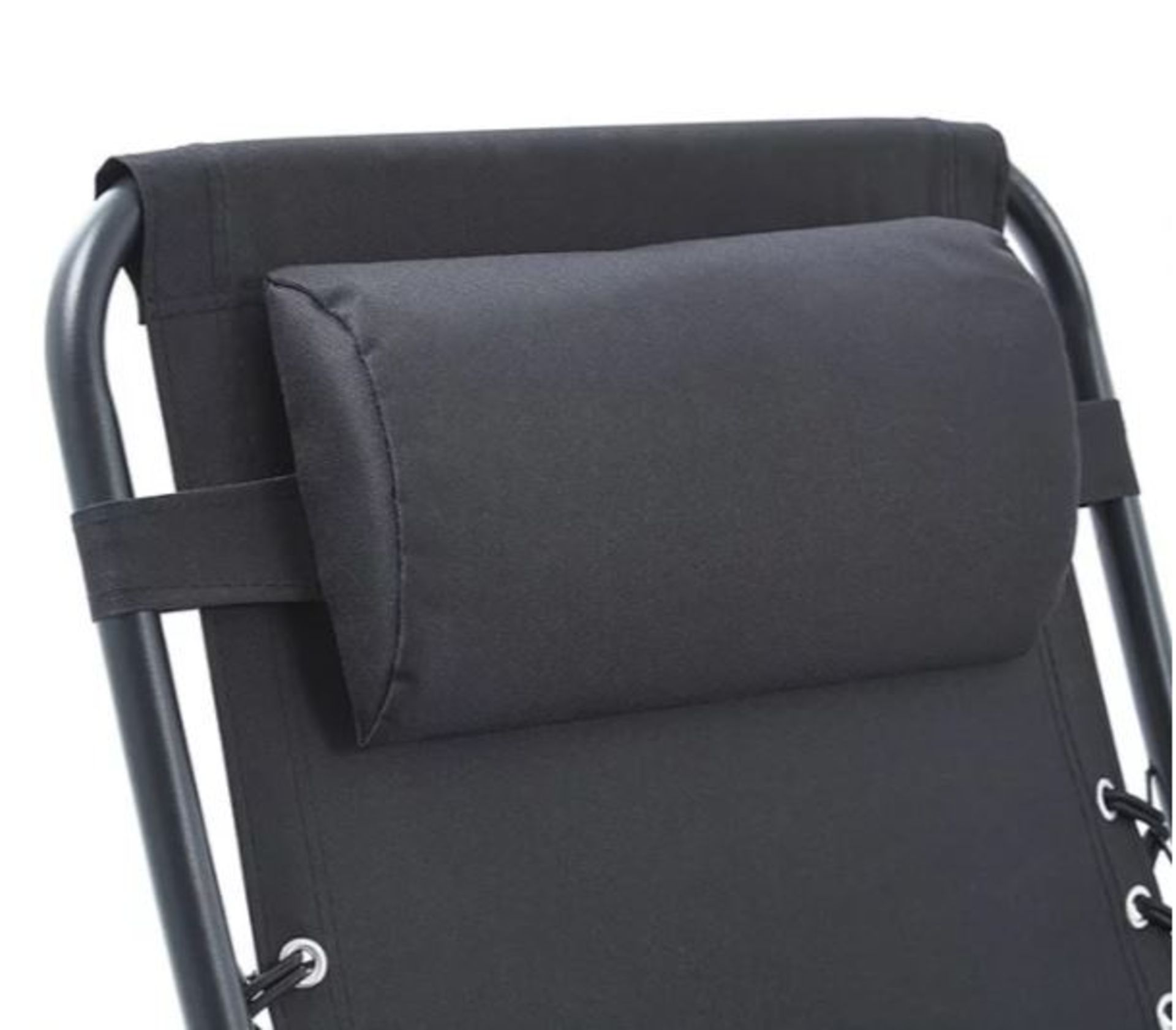 (R8A) 1x Zero Gravity Chair Black. Multi Adjustable Back And Foot rest. Corrosion Resistant Galva - Image 2 of 8