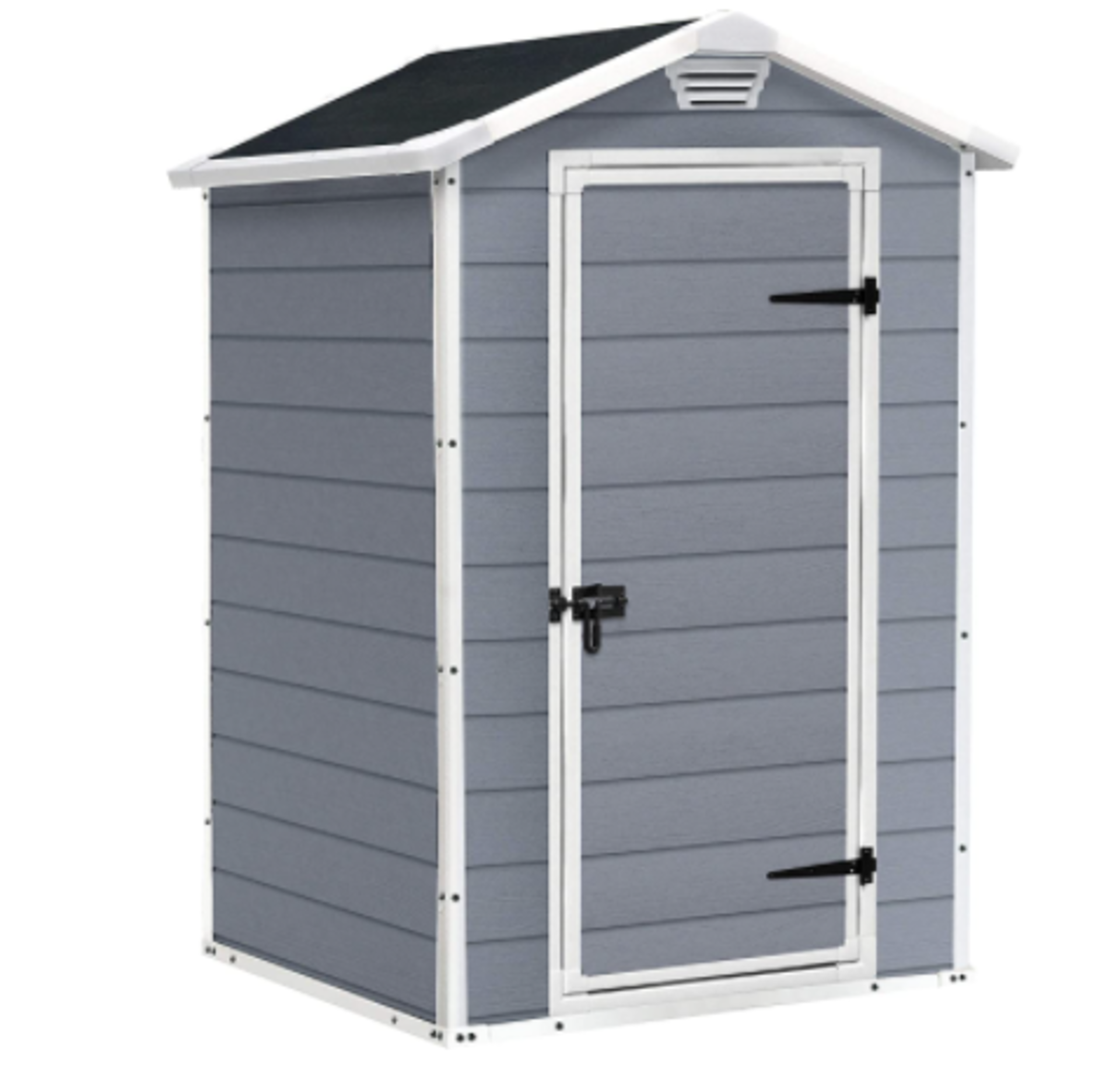 1x Keter Manor Outdoor Plastic Garden Storage Shed 4x3 Grey RRP £319.95. Dimensions (L103x W129x D - Image 2 of 6