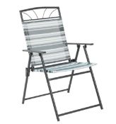 (R3C) 4x Garden Chair Items. 2x Wexford Foldable (Appear As New). 2x Stackable Rattan (1x Rattan Lo