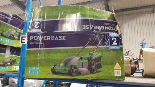 (R5D) 1x Powerbase 41cm 1800W Electric Rotary Lawn Mower RRP £119.
