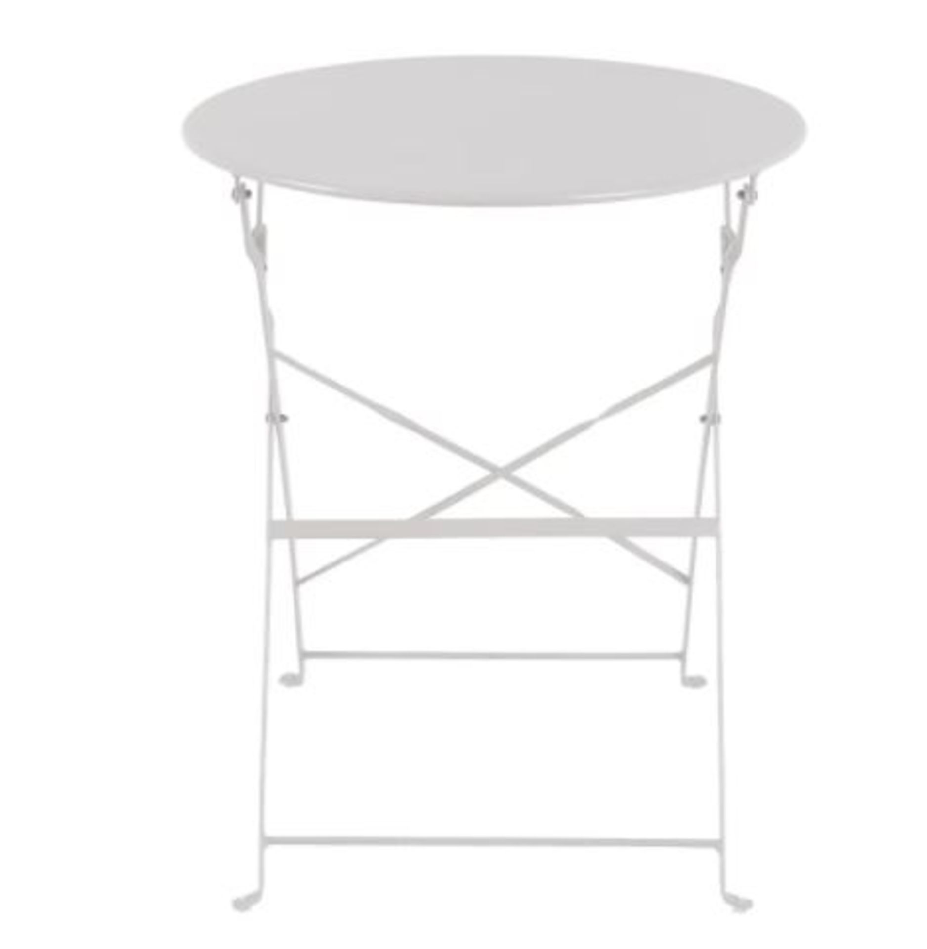 (R8A) 1x Lazio Bistro Set Grey RRP £85. Powder Coated steel Frame. Foldable Units For Easy Storage - Image 6 of 9