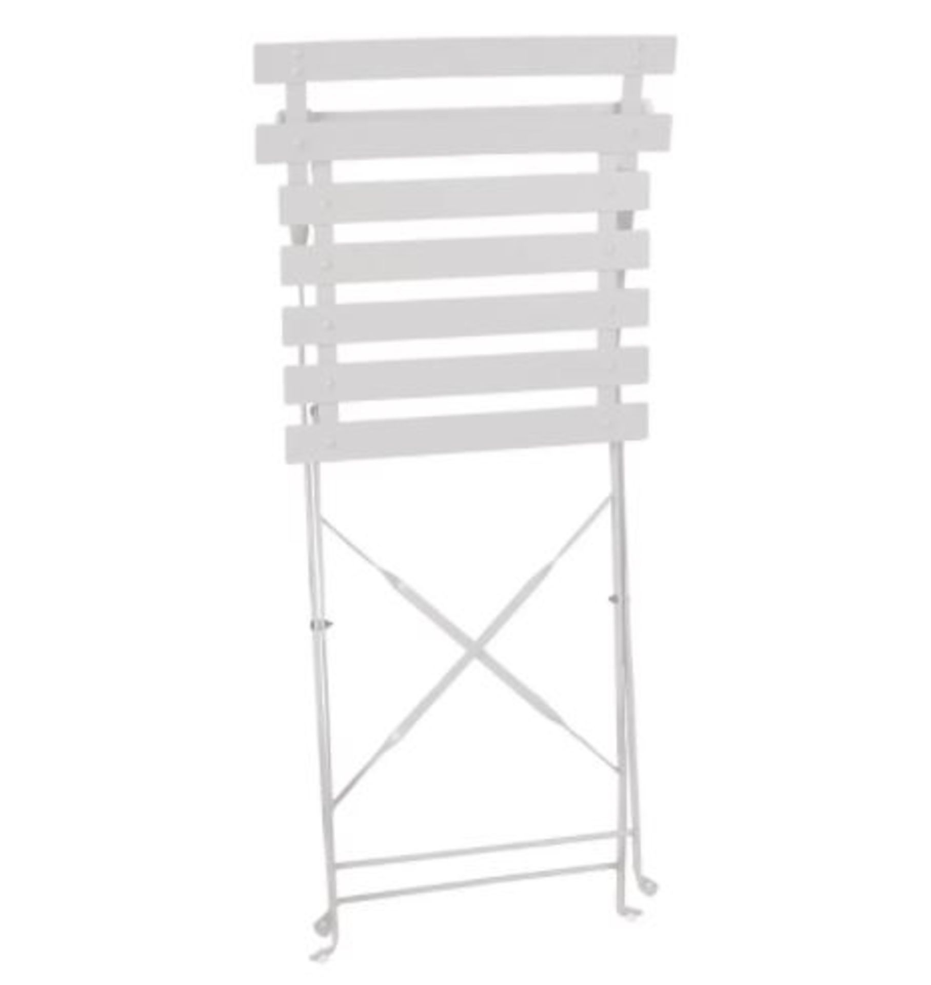 (R8A) 1x Lazio Bistro Set Grey RRP £85. Powder Coated steel Frame. Foldable Units For Easy Storage - Image 4 of 9