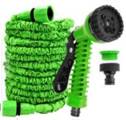 (R4N) 6x 30m Expandable Garden Hose With Fittings.