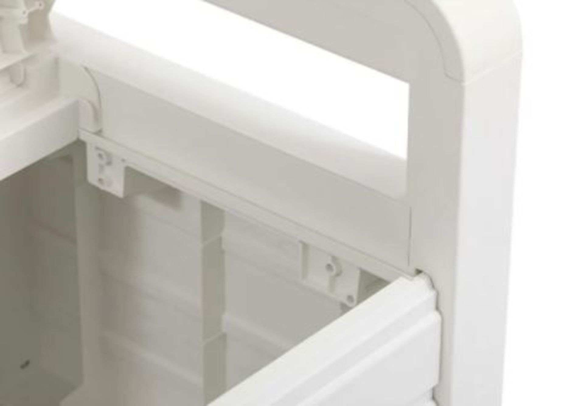 (R5K) 1x Toolmax Forever Spring Bench White RRP £145. Wood Look Bench With Storage Compartment, 2 S - Image 7 of 11