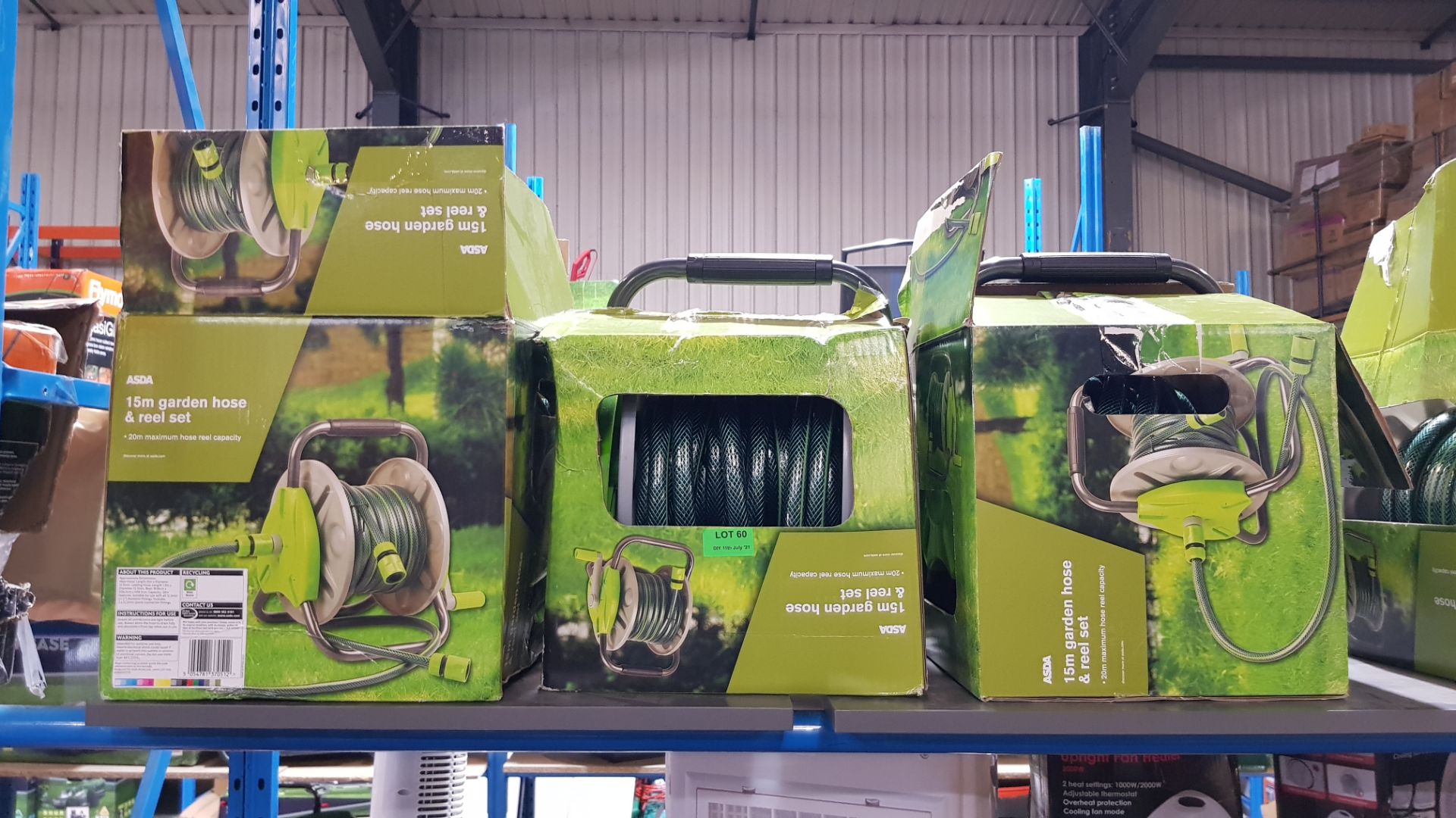 (R5C) 3x 15m Garden Hose & Reel Set. - Image 2 of 2