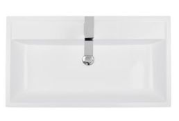 (R5K) 1x Vermont Polymarble Square Basin White (600x450mm). (Basin Only, No Tap).